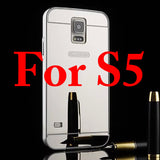S3 S5 Mirror Case Luxury Plating Metal Bumper Frame + Ultra thin Acrylic Mirror Back Cover For Samsung Galaxy S3 S5 Phone Cases