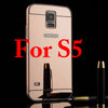 S3 S5 Mirror Case Luxury Plating Metal Bumper Frame + Ultra thin Acrylic Mirror Back Cover For Samsung Galaxy S3 S5 Phone Cases