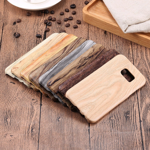 S6 S7 High Quality Wood Phone Cases For Samsung Galaxy S6 edge Plus S7 edge Funda Fashion Wooden Soft TPU Silicone Silicon Cover