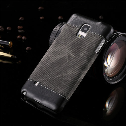 S7 S6 Jean Pattern Cover For Samsung Galaxy S7 S6 edge Plus Note 5 4 3 Funda Retro Cowboy Man Canvas PU Leather Phone Cases Capa