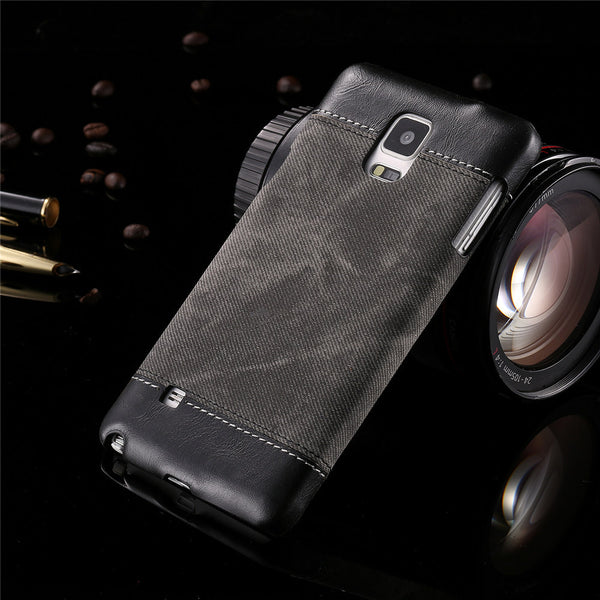 S7 S6 Jean Pattern Cover For Samsung Galaxy S7 S6 edge Plus Note 5 4 3 Funda Retro Cowboy Man Canvas PU Leather Phone Cases Capa