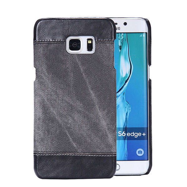 S7 S6 Jean Pattern Cover For Samsung Galaxy S7 S6 edge Plus Note 5 4 3 Funda Retro Cowboy Man Canvas PU Leather Phone Cases Capa