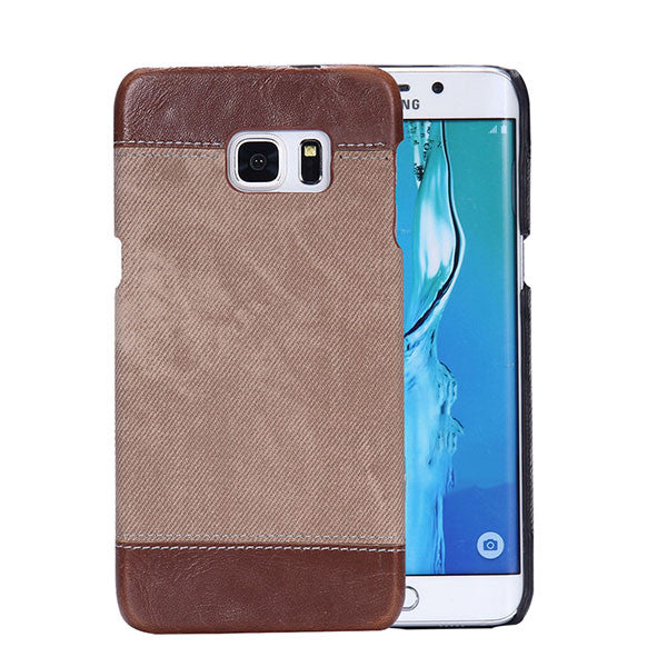 S7 S6 Jean Pattern Cover For Samsung Galaxy S7 S6 edge Plus Note 5 4 3 Funda Retro Cowboy Man Canvas PU Leather Phone Cases Capa