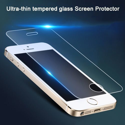 Tempered Glass Protector For Iphone 7 6 6s Plus 5 5s SE Clear HD 9H Explosion Proof Screen Film Toughened Membrane + Clean Tools