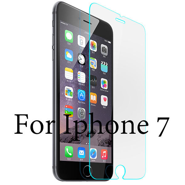 Tempered Glass Protector For Iphone 7 6 6s Plus 5 5s SE Clear HD 9H Explosion Proof Screen Film Toughened Membrane + Clean Tools