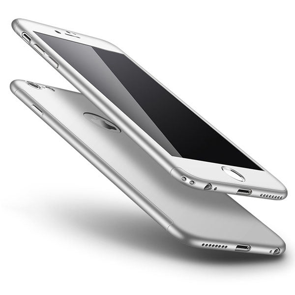 Ultra thin 360 Case for iphone 7 6 6s Plus Cover Luxury Full Body Protective Phone Cases Matte Hard PC Shell Capa Glass Film New
