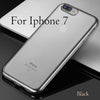 Ultra Thin Clear Soft TPU Cover For iPhone 7 6 6s Plus 5 5s SE Case Luxury Plating Crystal Rubber GEL Silicon Funda Phone Cases
