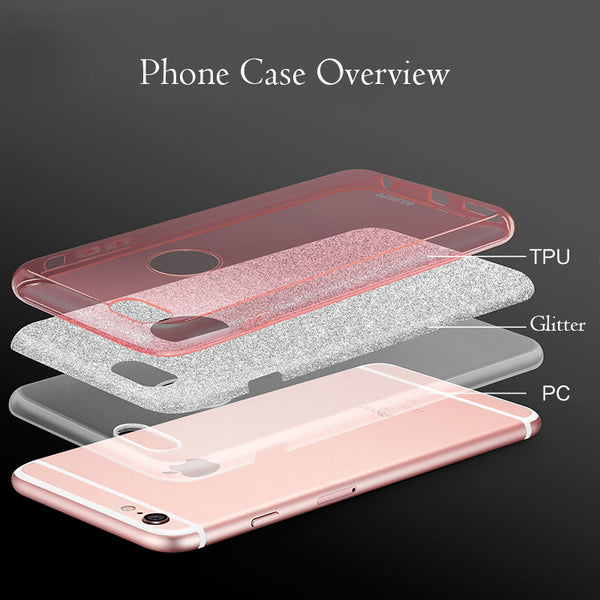 Ultra Thin Glitter Bling Cute Candy 6 6s Cover Fashion Crystal Soft Gel TPU Phone Cases For iPhone 5 5S SE 6 6s Case Plus Funda