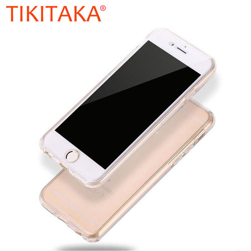Ultra thin Soft 360 Case For iphone 7 6 6s Plus SE 5 5s Funda Clear Suave TPU GEL Silicon Cover Full Body Protective Phone Cases