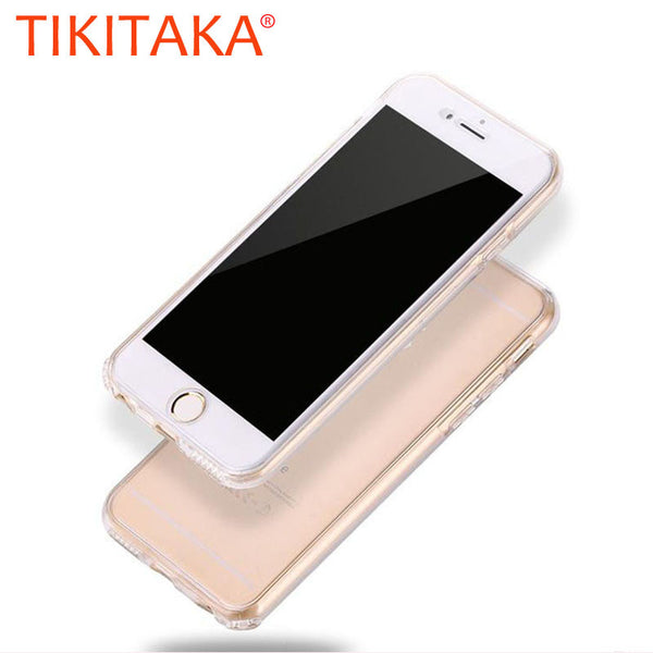Ultra thin Soft 360 Case For iphone 7 6 6s Plus SE 5 5s Funda Clear Suave TPU GEL Silicon Cover Full Body Protective Phone Cases