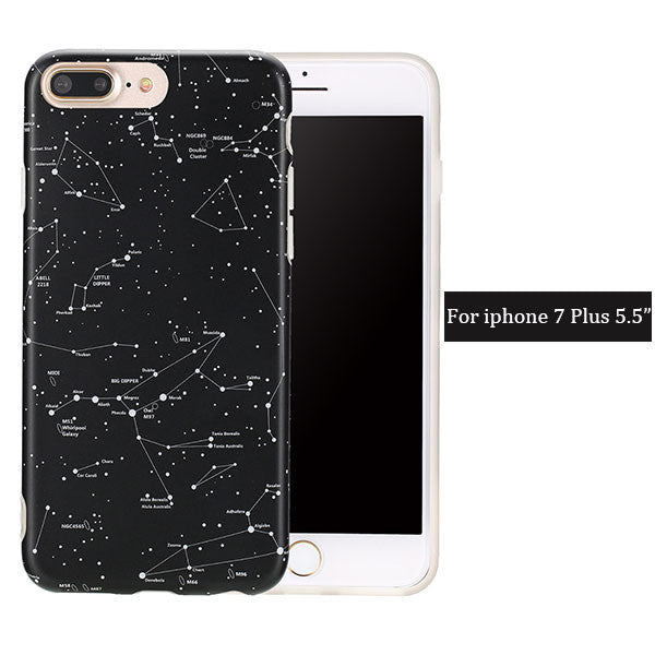 Ultra Thin Soft TPU Starry Sky Case For Apple iphone 7 7 Plus Protector Shell Capa Fashion Constellation Pattern Back Cover Gift