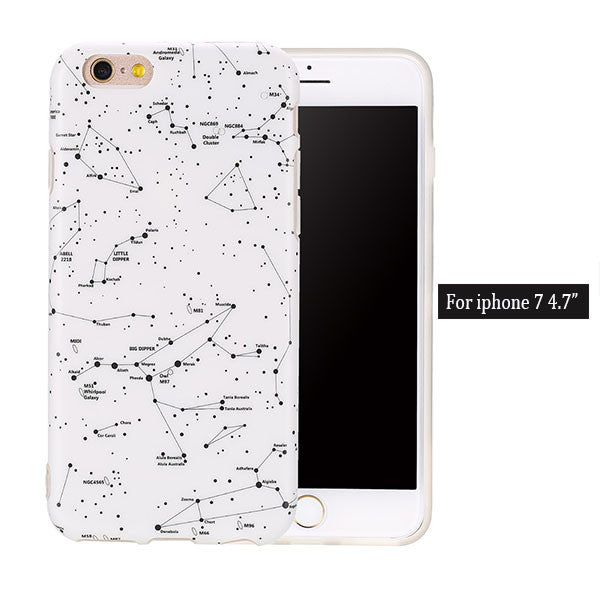 Ultra Thin Soft TPU Starry Sky Case For Apple iphone 7 7 Plus Protector Shell Capa Fashion Constellation Pattern Back Cover Gift