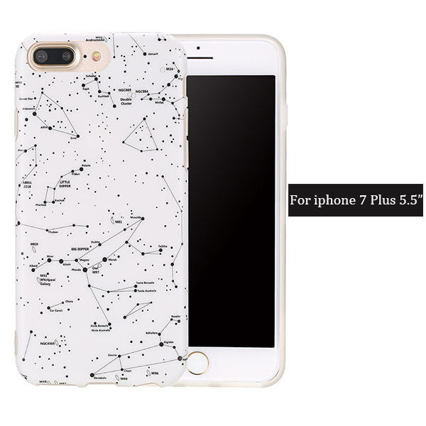 Ultra Thin Soft TPU Starry Sky Case For Apple iphone 7 7 Plus Protector Shell Capa Fashion Constellation Pattern Back Cover Gift