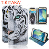 Wallet Case For Samsung Galaxy A3 A5 A7 A8 2015 Cover Fashion Cartoon Tiger Owl Pattern Leather Flip Phone Cases Stand Holder