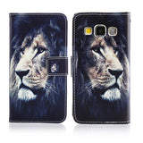 Wallet Case For Samsung Galaxy A3 A5 A7 A8 2015 Cover Fashion Cartoon Tiger Owl Pattern Leather Flip Phone Cases Stand Holder