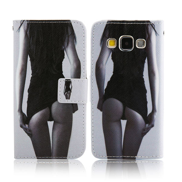 Wallet Case For Samsung Galaxy A3 A5 A7 A8 2015 Cover Fashion Cartoon Tiger Owl Pattern Leather Flip Phone Cases Stand Holder