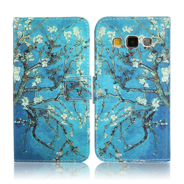 Wallet Case For Samsung Galaxy A3 A5 A7 A8 2015 Cover Fashion Cartoon Tiger Owl Pattern Leather Flip Phone Cases Stand Holder