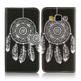 Wallet Case For Samsung Galaxy A3 A5 A7 A8 2015 Cover Fashion Cartoon Tiger Owl Pattern Leather Flip Phone Cases Stand Holder
