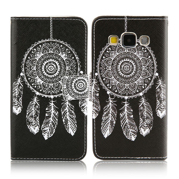 Wallet Case For Samsung Galaxy A3 A5 A7 A8 2015 Cover Fashion Cartoon Tiger Owl Pattern Leather Flip Phone Cases Stand Holder