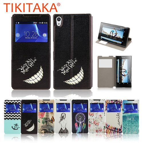 Wallet Case For Sony Xperia M4 Aqua M5 C5 Ultra Cover Fashion Leather Flip For Sony Xperia Z5 Compact / Mini / Premium Plus Capa