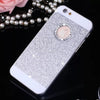 New arrival show logo glitter powder bling Hard Plastic back cover Personality fashion Sparkle Phone case for iphone 5 5s SE