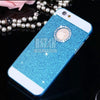 New arrival show logo glitter powder bling Hard Plastic back cover Personality fashion Sparkle Phone case for iphone 5 5s SE