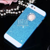 New arrival show logo glitter powder bling Hard Plastic back cover Personality fashion Sparkle Phone case for iphone 5 5s SE