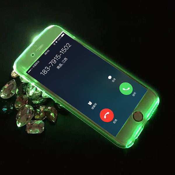 6 6s Calling Flash Light Case 360 Full Body Protective Phone Cases For Iphone 5 5s SE 6 6s Plus Hard PC Clear Front Back Cover - ilovealma