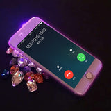 6 6s Calling Flash Light Case 360 Full Body Protective Phone Cases For Iphone 5 5s SE 6 6s Plus Hard PC Clear Front Back Cover - ilovealma