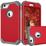 Shockproof Phone Cases For iPhone 6 6S 7 Plus Case Durable PC+TPU 3 Layers Hybrid Full Body Protect Anti-Knock Armor Phone Shell