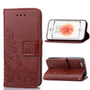 6 6s Luxury Leather Flip Wallet Phone Cases For iPhone 5 5s SE 6 6s Plus Case Retro Embossed Flower Cover Stand Holder Card Slot - ilovealma