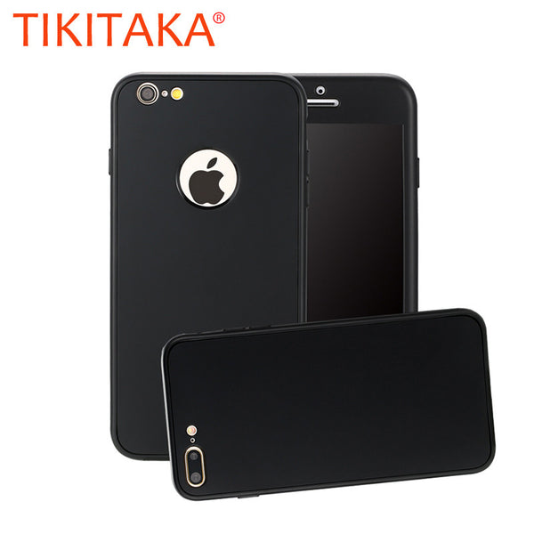 360 Full Body Phone Cases for iphone 7 6 6s Plus Cover Ultra Thin Soft TPU Silicone Silicon Rubber Gel Back Cover Protector Capa - ilovealma