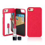 7 Plus Luxury 3D Mirror Wallet Case For Iphone 7 7 Plus Cover Fashion Lady Makeup Mirror PU Leather Flip Card Slot Holder Stand - ilovealma