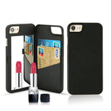7 Plus Luxury 3D Mirror Wallet Case For Iphone 7 7 Plus Cover Fashion Lady Makeup Mirror PU Leather Flip Card Slot Holder Stand - ilovealma