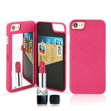 7 Plus Luxury 3D Mirror Wallet Case For Iphone 7 7 Plus Cover Fashion Lady Makeup Mirror PU Leather Flip Card Slot Holder Stand - ilovealma