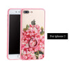 Painted Flower Pattern Hard Acrylic PC Cover For iphone 7 7 Plus Funda Top Quality Ring Holder Stand Phone Cases Back Cover Capa