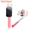 Universal Mirror Monopod Luxury Mini Portable Folded Wired Selfie Sticks For iphone 6 6s 5s IOS Android Mobile Phone Self Sticks