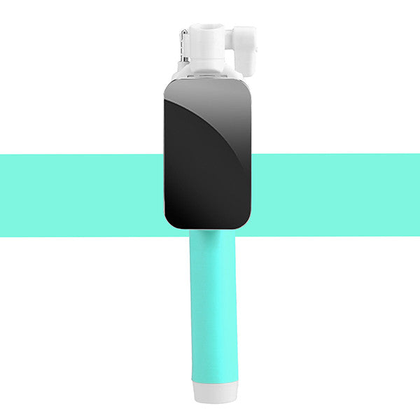 Universal Mirror Monopod Luxury Mini Portable Folded Wired Selfie Sticks For iphone 6 6s 5s IOS Android Mobile Phone Self Sticks