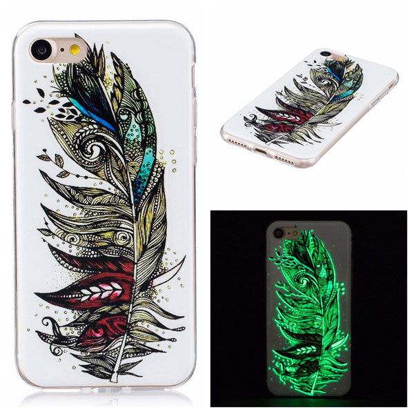 Phone cases For iphone 5 5s SE 6 6s 7 Plus Cover Ultra Thin Soft TPU Luminous Case For Samsung Galaxy S6 S7 edge S5 A3 A5 J3 J5