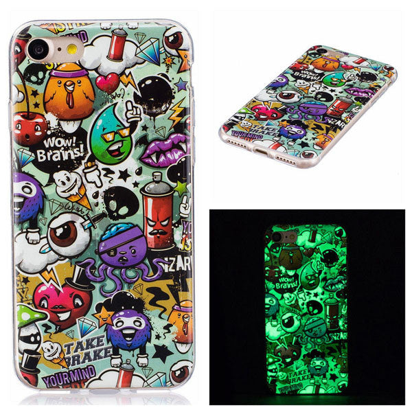 Phone cases For iphone 5 5s SE 6 6s 7 Plus Cover Ultra Thin Soft TPU Luminous Case For Samsung Galaxy S6 S7 edge S5 A3 A5 J3 J5