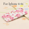 Ultra thin 360 Case + Glass Film Protector Phone Cases For iPhone 6 6s Plus Cover Full Body 3D Embossed Matte Flower Hard Shell