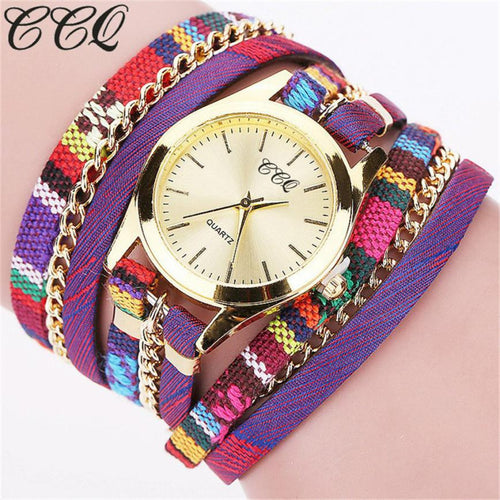Fashion Brand CCQ Watch Women Casual Analog Quartz Women Watch Bracelet Watch relojes hombre 2017 Wave watch women reloj mujer