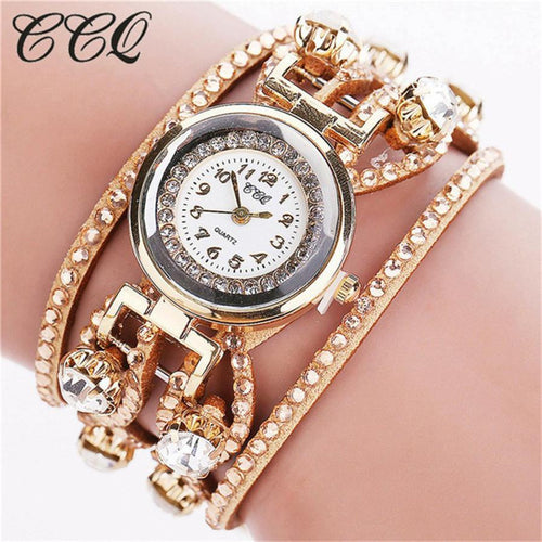 CCQ Luxury Brand Women's Watch 2017 Leather Bracelet Watch Women Wristwatch Ladies Dress Quartz Watch - ilovealma