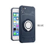 Phone Cases For iphone 7 6 6s Plus 5 5s SE Case Car Holder Stand Magnetic Suction Bracket Finger Ring TPU + PC Cover Shell Coque
