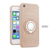 Phone Cases For iphone 7 6 6s Plus 5 5s SE Case Car Holder Stand Magnetic Suction Bracket Finger Ring TPU + PC Cover Shell Coque