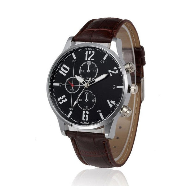 2017 Luxury Brand Mens Watches Leather Men's Quartz Clock Man Casual Wrist Watch Relogio Masculino horloges mannen #515 - ilovealma