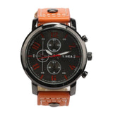 O.T.SEA 2017 Men's Sports Quartz Wrist watches Faux Leather Mens Watches Wristwatches Male Clock Relogio Masculino Orange Blue #