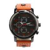 O.T.SEA 2017 Men's Sports Quartz Wrist watches Faux Leather Mens Watches Wristwatches Male Clock Relogio Masculino Orange Blue #