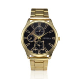 2017 Fashon Geneva Quartz Watches men Stainless Steel Gold Men Quartz-Watch Clock Male Relogio Masculino #04 - ilovealma