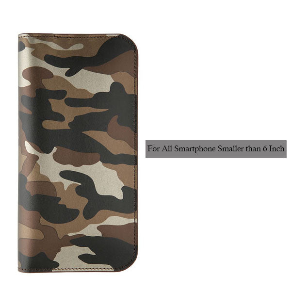 Universal Mobile Phone Cases For Iphone 7 6 5 Cover Fashion Camouflage Stand Wallet Leather Flip Case For Samsung Xiaomi Huawei